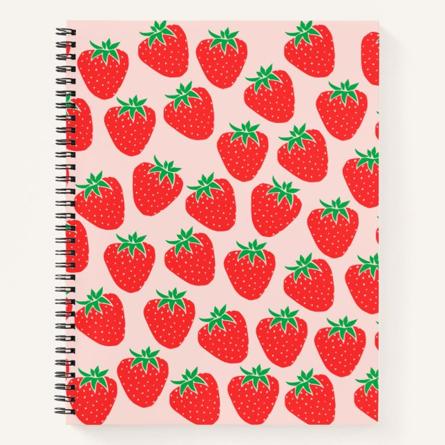 Cute Strawberries Notebook (Front)