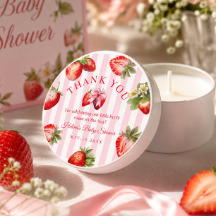 Cute Strawberries Sweet Baby Shower Gift Mini Candle Favors