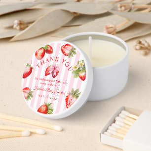 Cute Strawberries Sweet Baby Shower Gift Mini Candle Favors