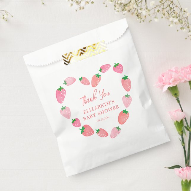 Cute Strawberry Baby Shower Thank You Favor Bag (Sealed)