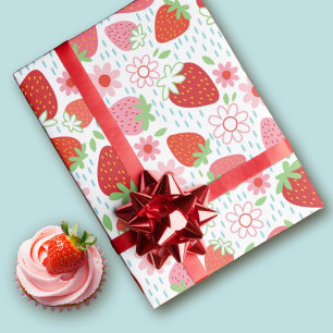Cute Strawberry Berry Sweet Wrapping Paper