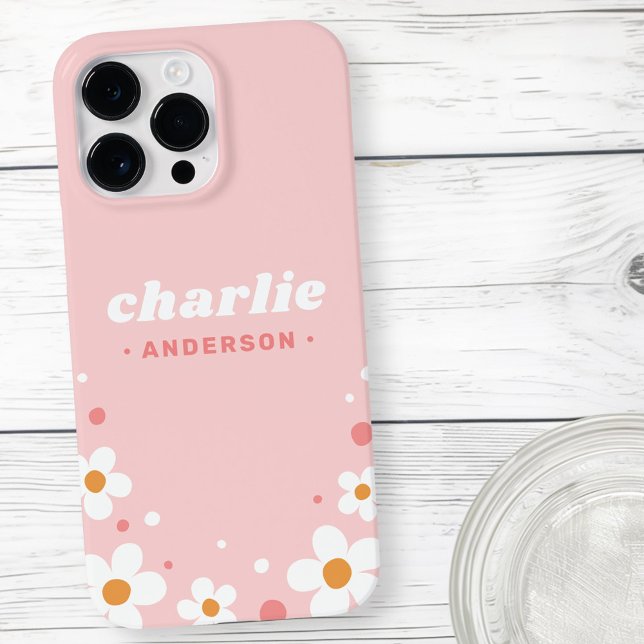 Cute strawberry blossom retro font light pink Case-Mate iPhone case (Cute strawberry blossom retro font light pink Case-Mate iPhone case)