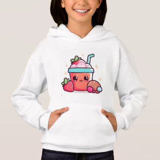 Cute Strawberry Boba Kawaii Hoodie