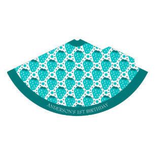 Cute Strawberry Boy First Birthday Blue Party Hat