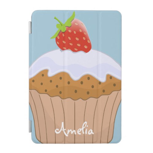 Cute Strawberry Bun Personalised iPad Mini Cover