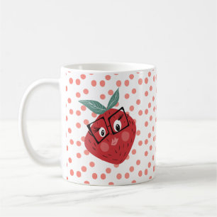Cute Strawberry Cartoon Hand Drawn Doodle     Coffee Mug