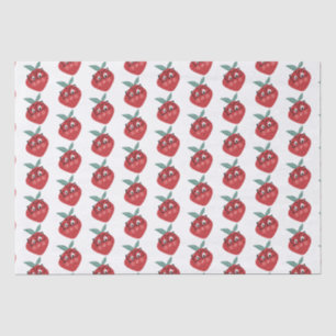 Cute Strawberry Cartoon Hand Drawn Doodle Tissue Paper