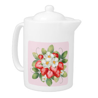 Cute Strawberry Coffee Cup Gift for Women Mug Teapot