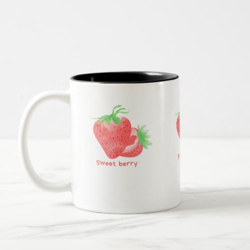 Cute strawberry coffee mug