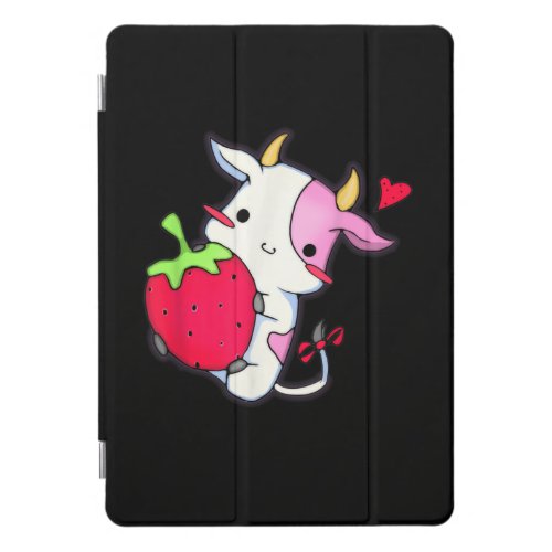 Cute Strawberry Cow _ Adorable Pink Cow Kawaii iPad Pro Cover