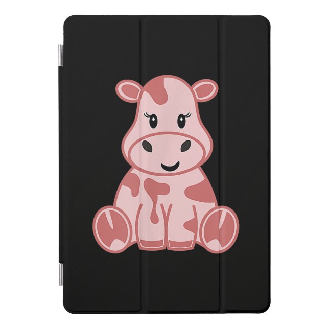 Cute Strawberry Cow Cutie Pink Kawaii Strawberry iPad Pro Cover (Front)