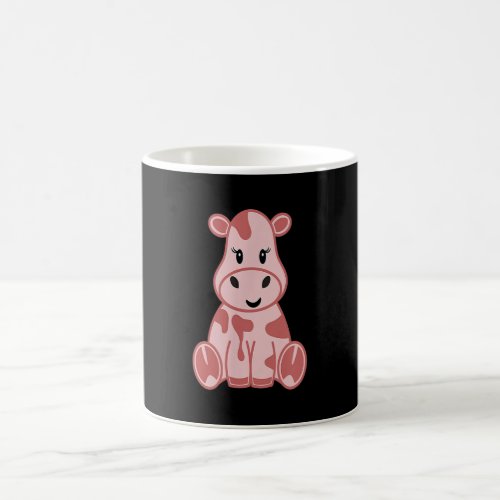 Cute Strawberry Cow Idea Funny Cow Lover Gift Magic Mug