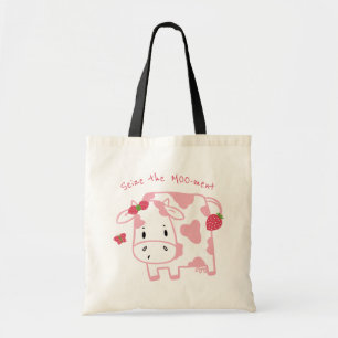 Cute Strawberry Cow   Seize the Moo-ment Tote Bag