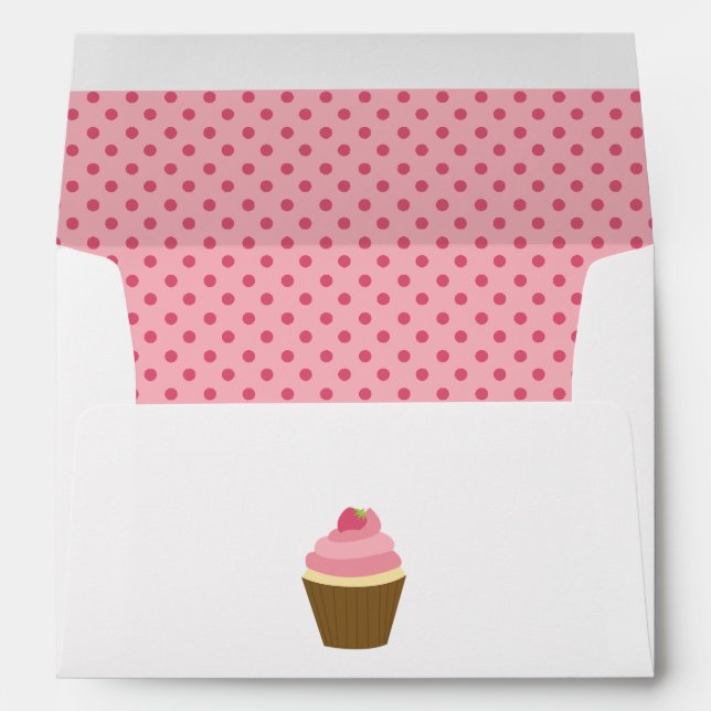 Cute Strawberry Cupcake Envelope (Back (Bottom))