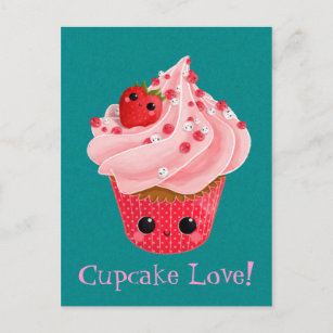 Kawaii Cupcake Postcards No Minimum Quantity Zazzle