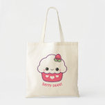 Cute Strawberry Cupcake Tote Bag at Zazzle