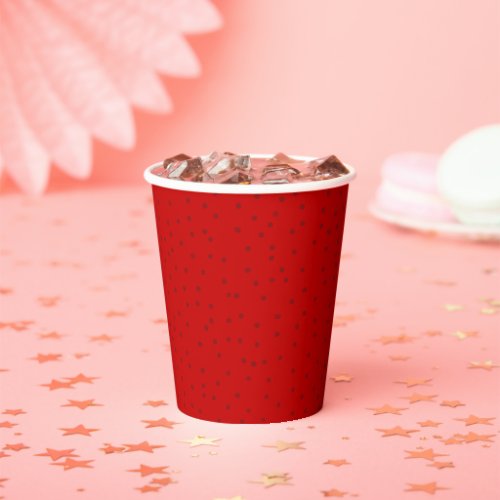 Cute Strawberry Dots Berry First Birthday Paper Cups