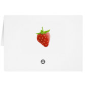 Cute Strawberry Friendship Card (Back Horizontal)