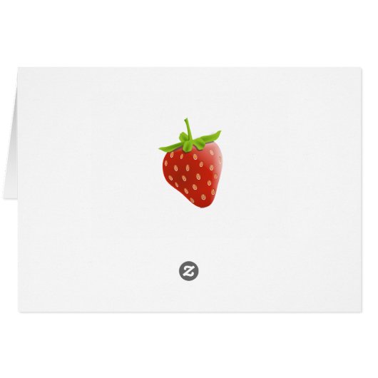 Cute Strawberry Friendship Card (Back Horizontal)