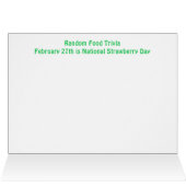 Cute Strawberry Friendship Card (Inside Horizontal (Top))