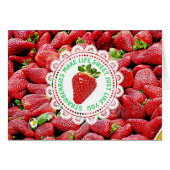 Cute Strawberry Friendship Card (Front Horizontal)