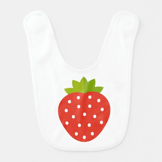 Cute strawberry fruit Baby Bib (Front)