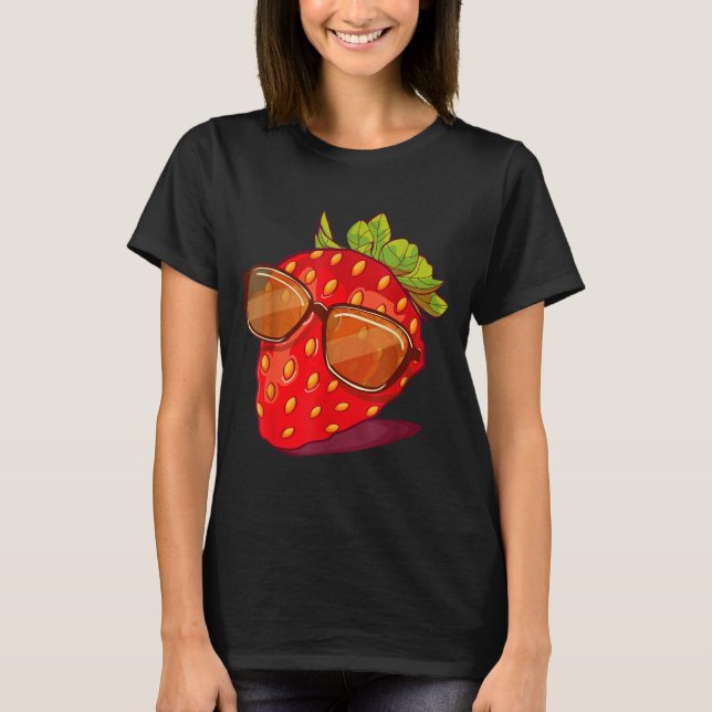 Cute Strawberry Fruit Lover Aesthetic Summer Gift  T-Shirt (Front)