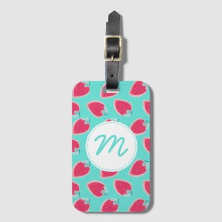 Cute Strawberry Fruit Pattern Luggage Tag