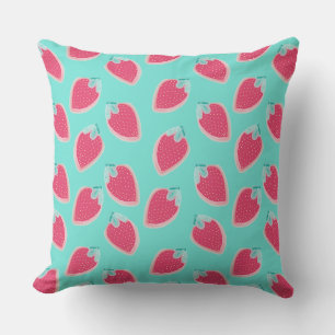 Cute Strawberry Fruit Pattern Throw Pillow