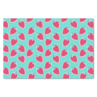 Cute Strawberry Fruit Pattern Tissue Paper