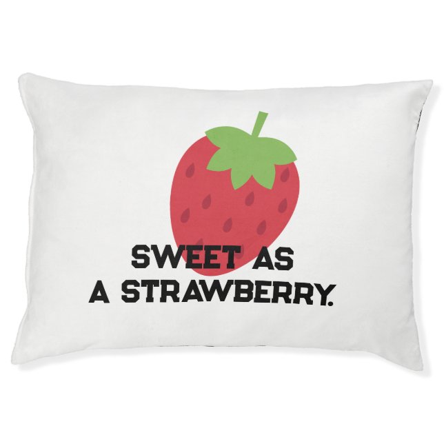 Cute Strawberry Fruit-Themed Cozy Pet Bed (Front)