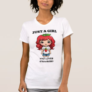 Cute Strawberry Girl Kawaii Art T-Shirt