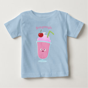 Cute strawberry ice cream sundae cartoon baby T-Shirt