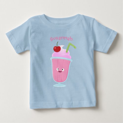 Cute strawberry ice cream sundae cartoon baby T_Shirt