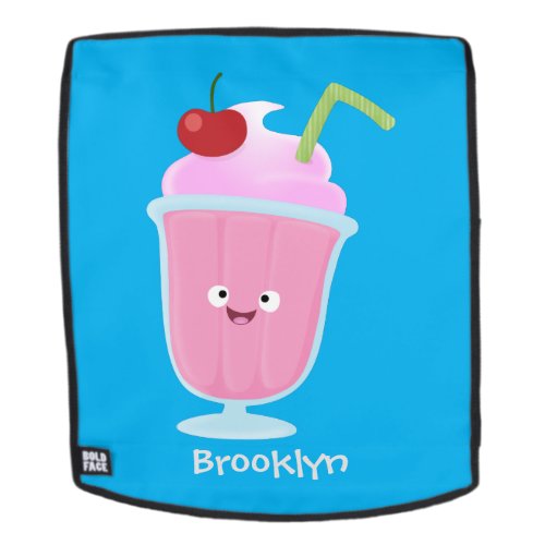 Cute strawberry ice cream sundae cartoon backpack