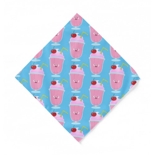 Cute strawberry ice cream sundae cartoon  bandana