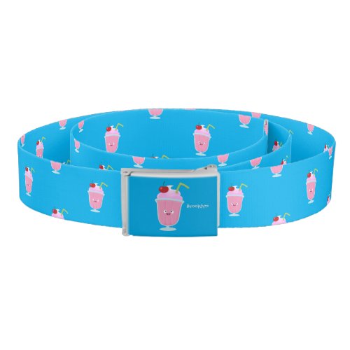 Cute strawberry ice cream sundae cartoon belt