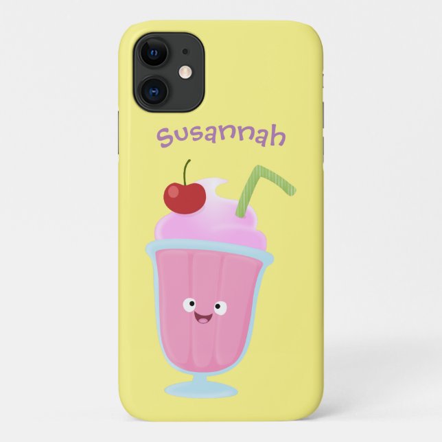 Cute strawberry ice cream sundae cartoon Case-Mate iPhone case (Back)