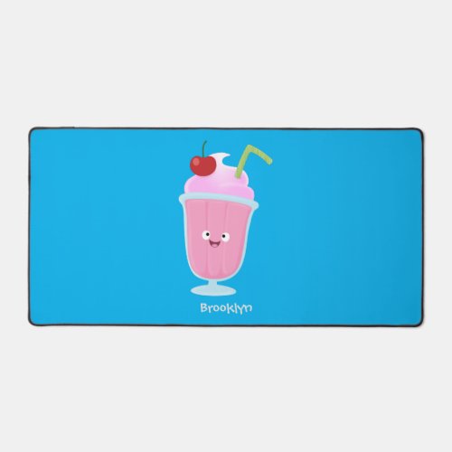 Cute strawberry ice cream sundae cartoon desk mat