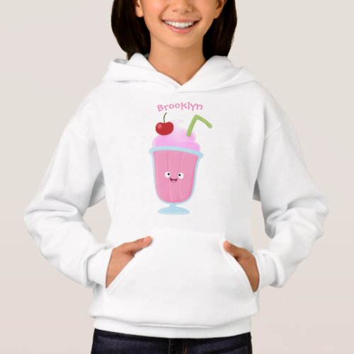 Cute strawberry ice cream sundae cartoon hoodie