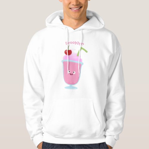 Cute strawberry ice cream sundae cartoon hoodie