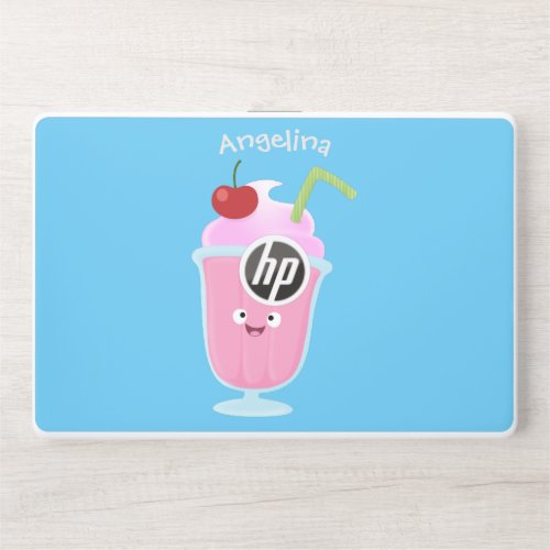 Cute strawberry ice cream sundae cartoon HP laptop skin