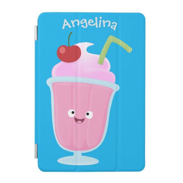 Cute strawberry ice cream sundae cartoon iPad mini cover (Front)