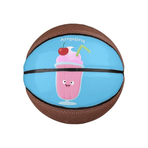 Cute strawberry ice cream sundae cartoon mini basketball