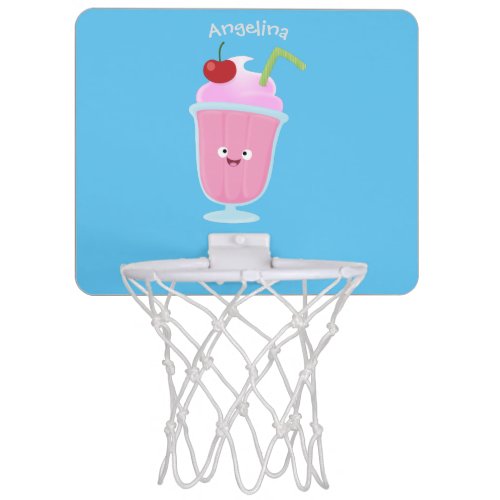 Cute strawberry ice cream sundae cartoon mini basketball hoop