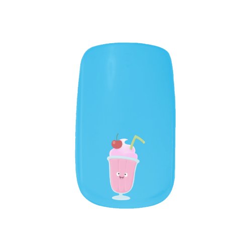 Cute strawberry ice cream sundae cartoon minx nail art