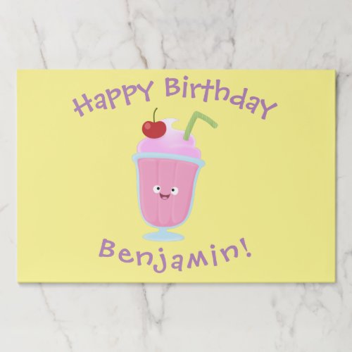 Cute strawberry ice cream sundae cartoon paper pad