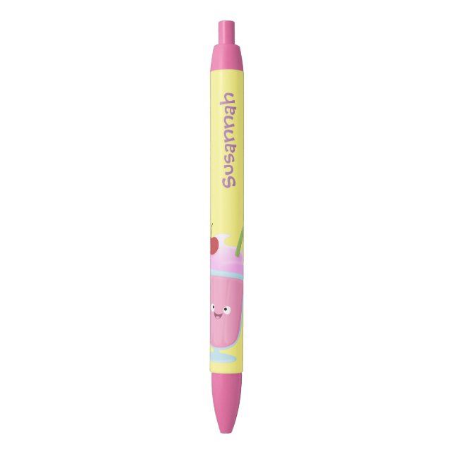 Cute strawberry ice cream sundae cartoon pen (Front Vertical)