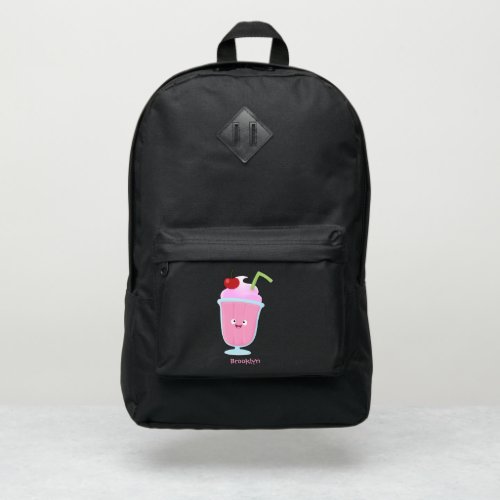 Cute strawberry ice cream sundae cartoon port authority backpack