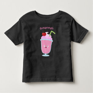 Cute strawberry ice cream sundae cartoon toddler t-shirt